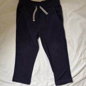 Carter's fleece-like Navy Jogger Pants with Gray Drawstring 3t